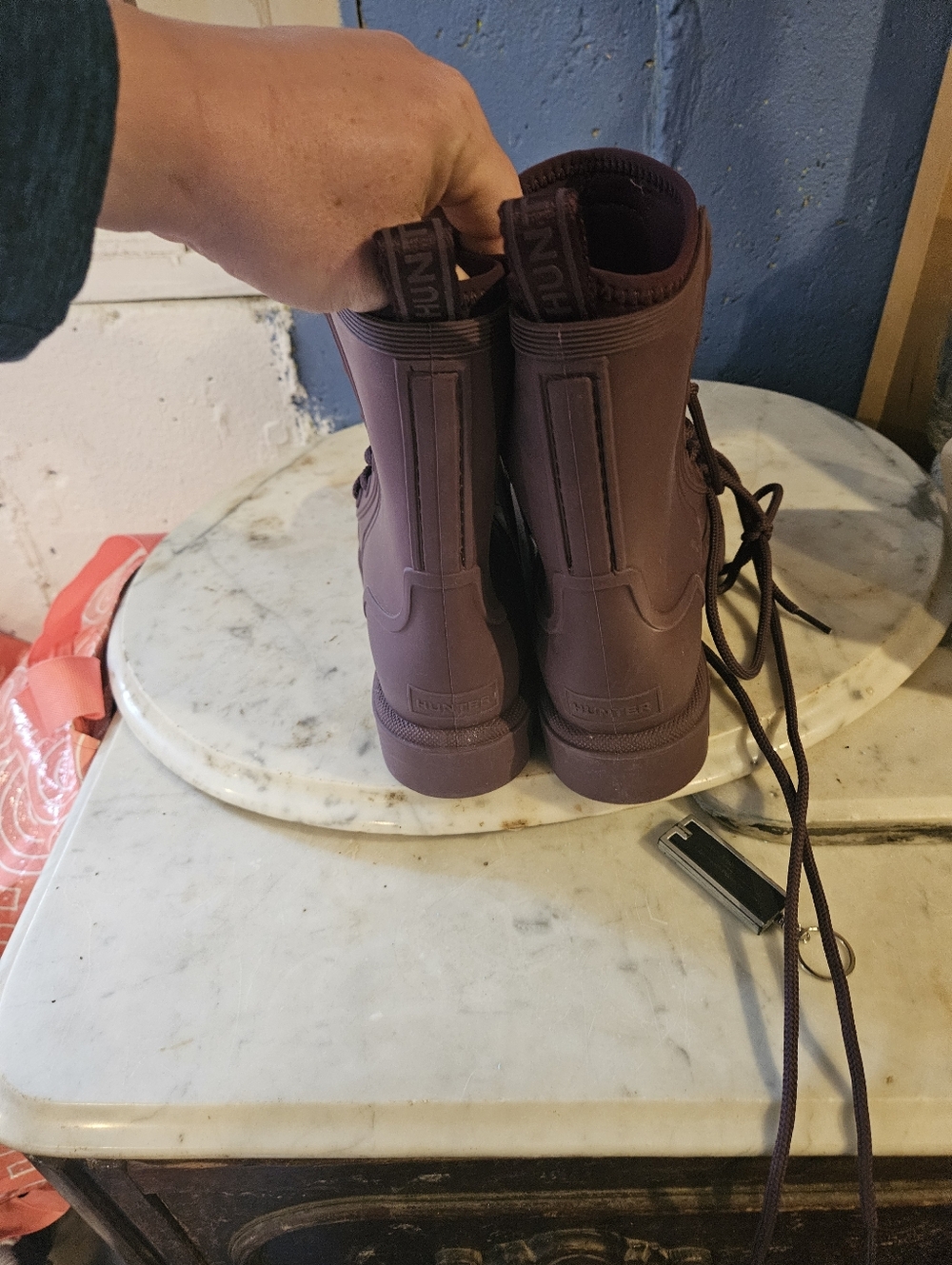 Hunter Diana Women's Rain Boots, Purple Size 9M New With Tags - Picture 3 of 6
